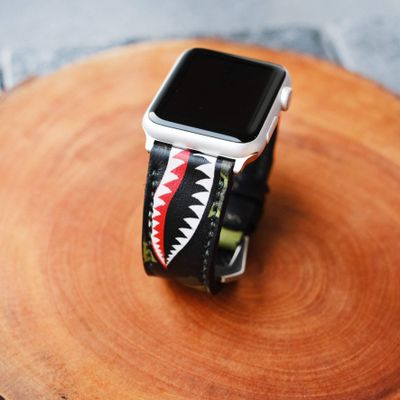 Apple Watch Straps Series 5, 38mm 40mm 42mm 44mm,Series 4 Series 3 Series 2 Series 1,Hand-Stitched Handmade Apple Watch Leather