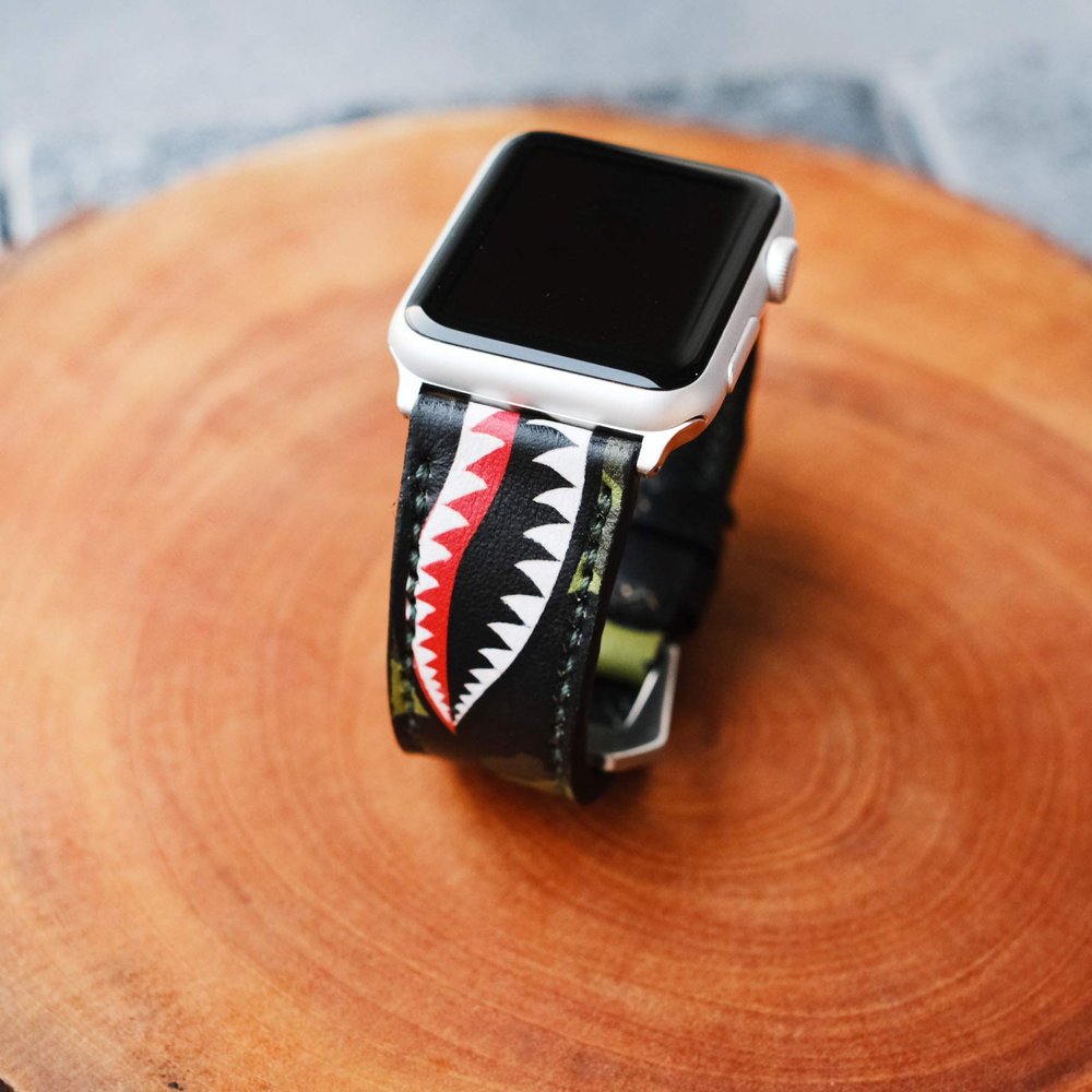 Apple Watch Straps Series 5, 38mm 40mm 42mm 44mm,Series 4 Series 3 Series 2 Series 1,Hand-Stitched Handmade Apple Watch Leather