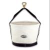 Graintex CB2165 Utility Canvas Tapered Bucket Leather Bottom 16 Inner Pockets W/Swivel Snap Hook 14" X 12" X 10" Rip-Stop Canvas Webbing Handle view 1