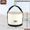 Graintex CB2113 Utility Canvas Bucket Leather Bottom W/Swivel Snap Hook 15" X 10" Rip-Stop Canvas Webbing Handle view 3