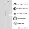 HEALTHCRAFT SuperPole with Angled Ceiling Plate (0-45), Tension-Mounted Floor to Ceiling Grab Bar (8-Feet), Designed for Vaulted or Sloped Ceilings (300 Lbs. Capacity) view 2