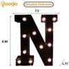 Pooqla Black Light Up Letter N, Marquee Letters Black Room Decor view 4