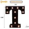 Pooqla Black Light Up Letter T, Marquee Letters Black Room Decor view 4