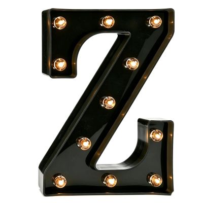 Pooqla Black Light Up Letter Z, Marquee Letters Black Room Decor