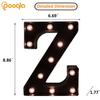 Pooqla Black Light Up Letter Z, Marquee Letters Black Room Decor view 4