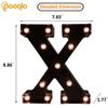 Pooqla Black Light Up Letter X, Marquee Letters Black Room Decor view 4