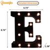Pooqla Black Light Up Letter E, Marquee Letters Black Room Decor view 4
