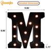 Pooqla Black Light Up Letter M, Marquee Letters Black Room Decor view 4