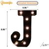 Pooqla Black Light Up Letter J, Marquee Letters Black Room Decor view 4