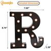 Pooqla Black Light Up Letter R, Marquee Letters Black Room Decor view 4