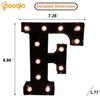 Pooqla Black Light Up Letter F, Marquee Letters Black Room Decor view 4