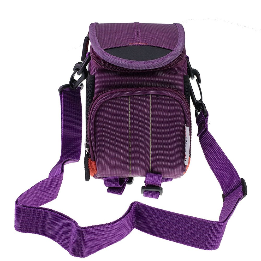 Navitech Purple Camera Case Bag Cover Compatible With Aberg Best 21 Mega Pixels 2.7" LCD Rechargeable HD Digital Camera