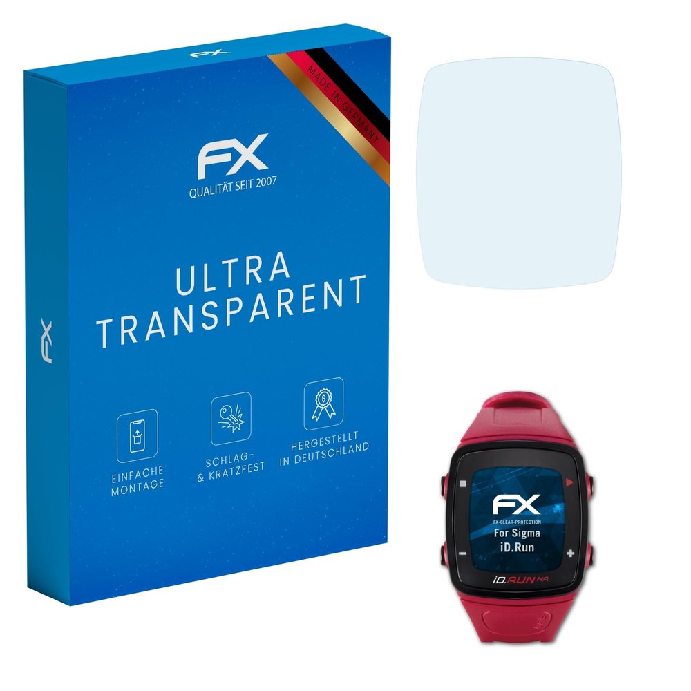 atFoliX Screen Protection Film compatible with Sigma iD.Run Screen Protector, ultra-clear FX Protective Film (3X)