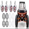 KICKER (2) 45KM654L 6.5" 390w Marine LED Speakers w/Charcoal with White Grilles KM65 Bundle with 2 Rockville 6.5" Polished Silver Aluminum Wakeboard Tower Speaker Enclosures view 1