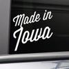 Nashville Decals Made in Iowa Vinyl Decal Laptop Car Truck Bumper Window Sticker, 6.5" x 5.5", White view 1