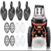KICKER Pair 45KM654 6.5" 390w Marine Boat Speakers KM65 w/Charcoal with White Grilles Bundle with 2 Rockville MAC65B 6.5" Black Aluminum Wakeboard Tower Speaker Pod Enclosures view 1