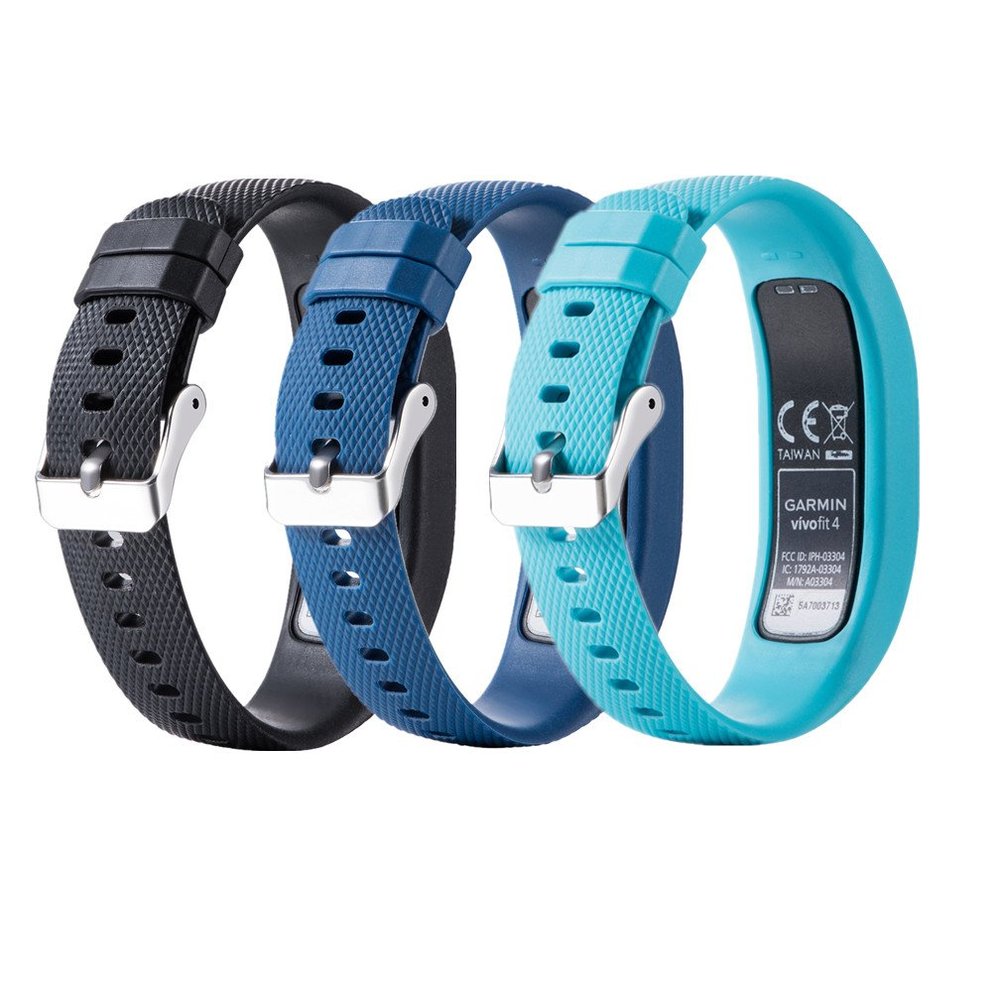 Muovrto Watch Band for Garmin Vivofit 4, Silicone Soft Sport Wristband Replacement Band Watch Strap