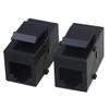 BQLZR Black Metal Cat3 Insert Module Phone Line Coupler RJ-11 6P4C Sound Voice Module Jack Female to Female with Keystone Latch Pack of 20 view 2