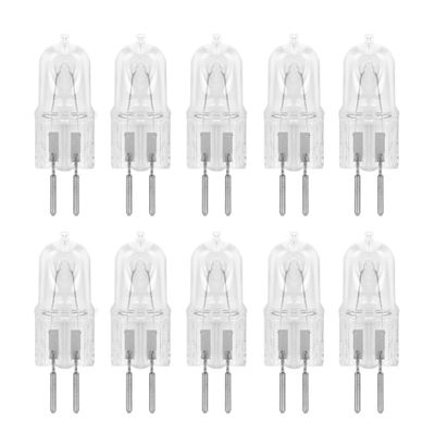 10 Pack GY6.35 12 Volt Clear Dimmable T4 Q35/GY6.35/CL/12V 35 Watt 35W Halogen Light Bulb Under Cabinet Type JC Lighting Kitchen Low Voltage Landscaping Lighting Fixture Landscape G6.35 12V Bi-Pin