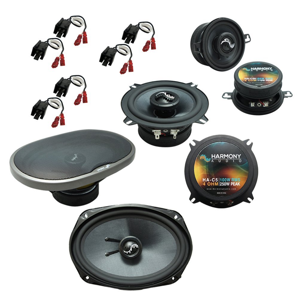 HA-C69 Compatible with Eagle Vision 93-97 6x9 Replacement 500W Speaker, HA-C5 5.25" Replacement 250W Speaker, HA-C35 3.5" Replacement 110W Speaker and HA-726512 Speaker Harness