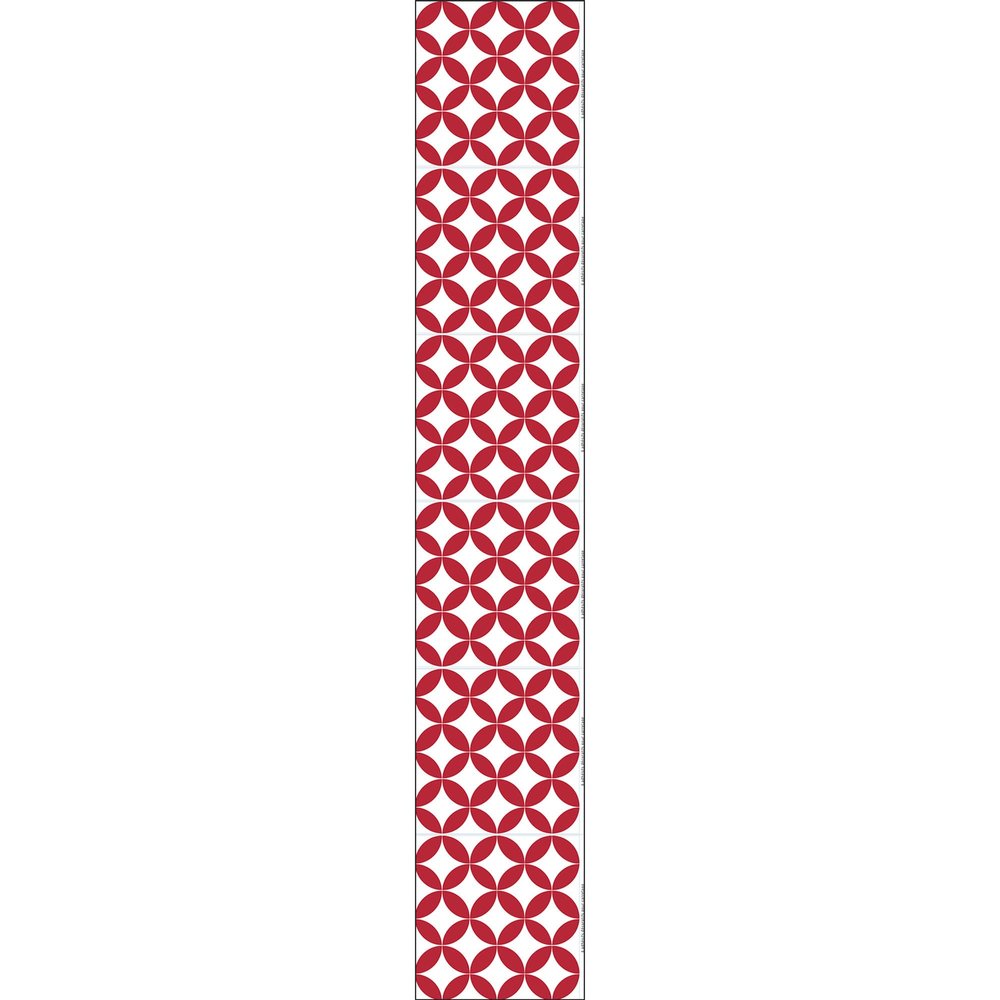 Plage Tile Sticker Ceramic Red, Vinyl, Red, 15 x 100 x 15 cm