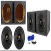 Rockville W12K9D4 K9 Series Bundle: (2) 12" 4000W Peak/1000W RMS Dual 4-Ohm Car Subwoofers, RDV12 Dual 12" Vented Subwoofer Enclosure, 5-Items view 1