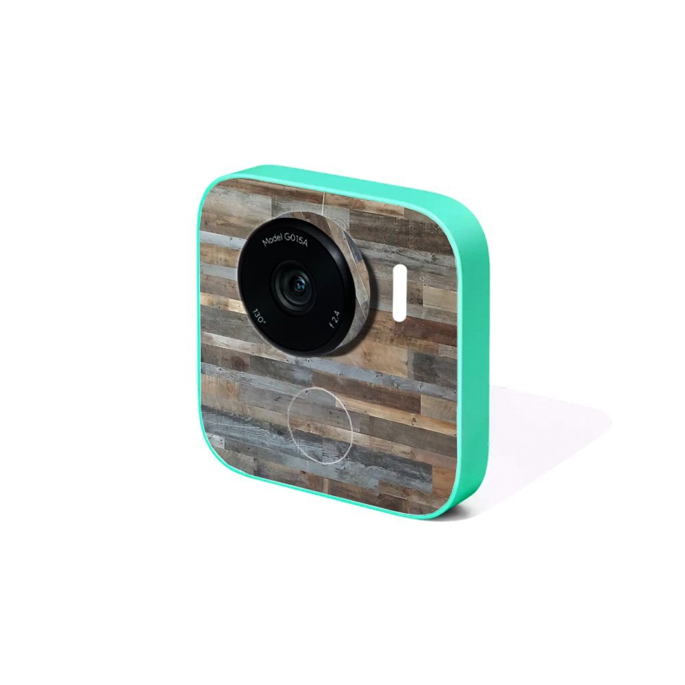 MightySkins Skin Compatible with Google Clips Camera - Gray Wood | Protective, Durable, and Unique Vinyl Decal wrap Cover | Easy to Apply, Remove, and Change Styles | Made in The USA