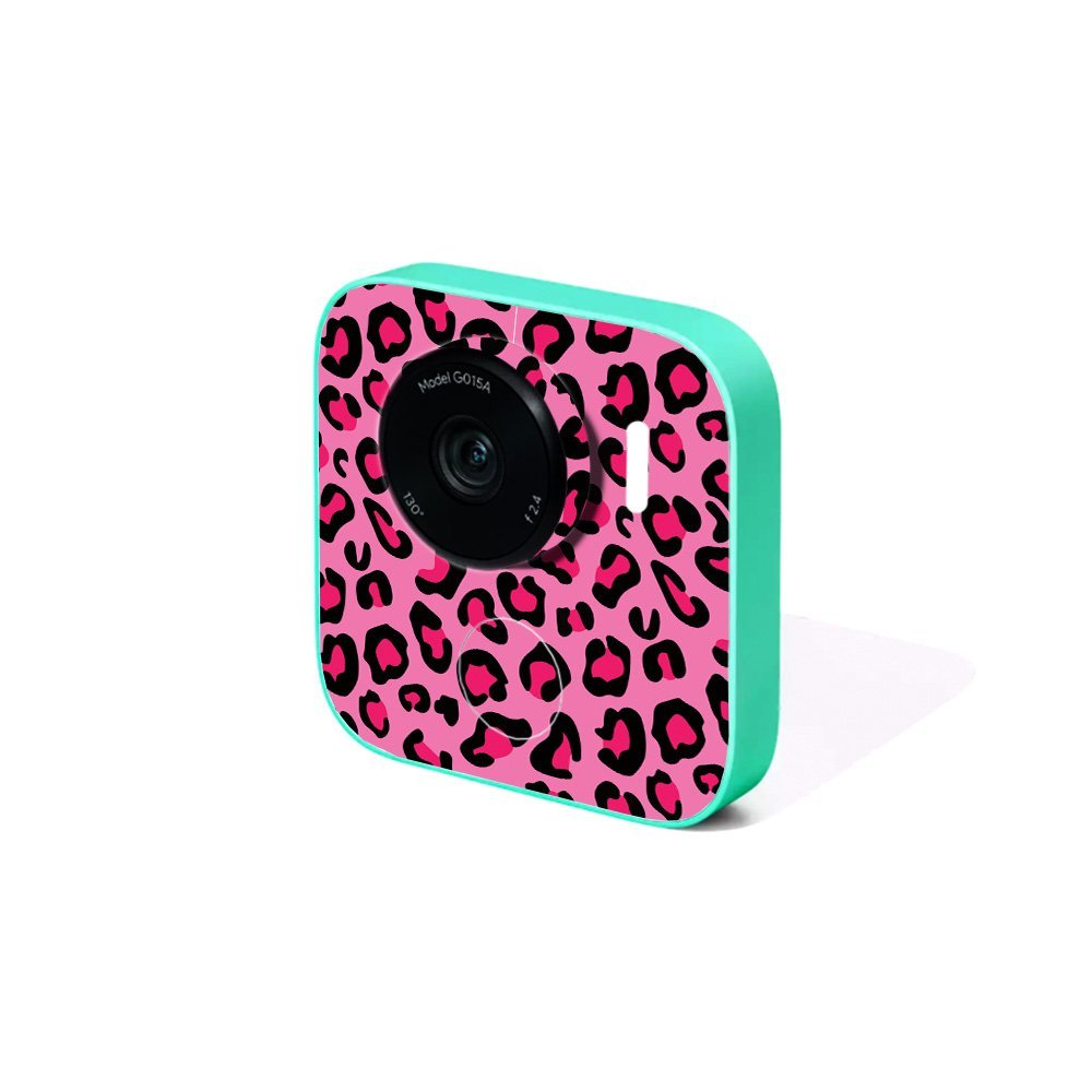 MightySkins Skin Compatible with Google Clips Camera - Pink Leopard | Protective, Durable, and Unique Vinyl Decal wrap Cover | Easy to Apply, Remove, and Change Styles | Made in The USA