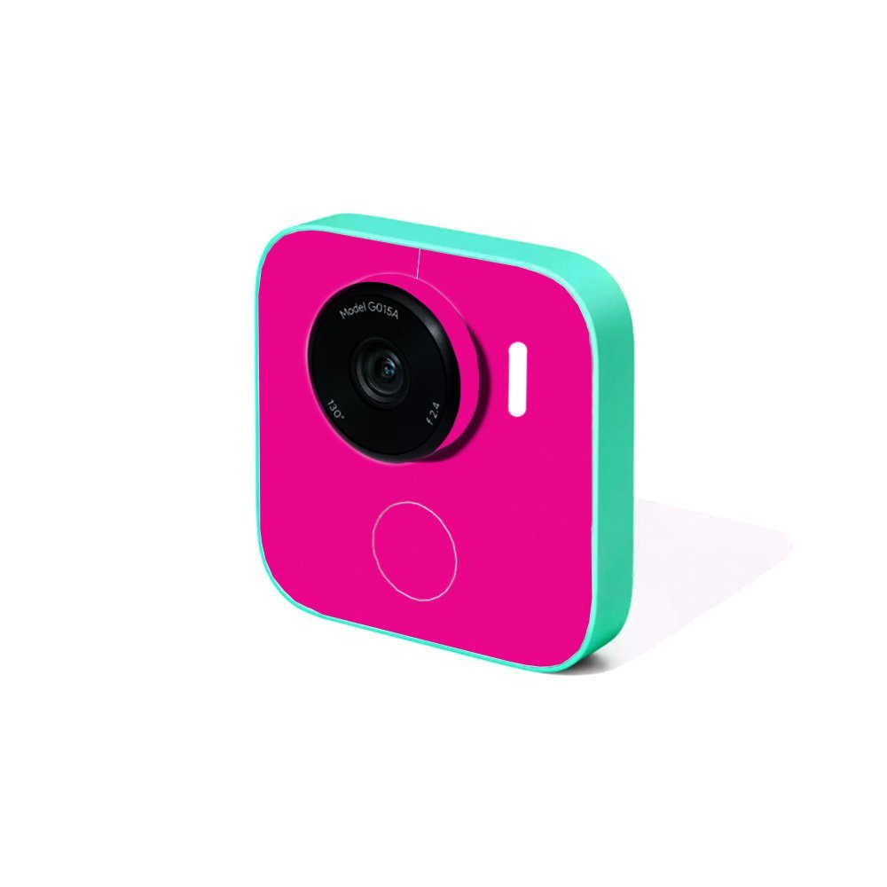 MightySkins Skin Compatible with Google Clips Camera - Solid Hot Pink | Protective, Durable, and Unique Vinyl Decal wrap Cover | Easy to Apply, Remove, and Change Styles | Made in The USA