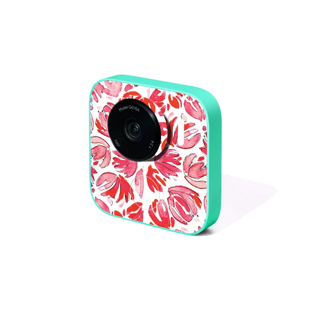 MightySkins Skin Compatible with Google Clips Camera - Red Petals | Protective, Durable, and Unique Vinyl Decal wrap Cover | Easy to Apply, Remove, and Change Styles | Made in The USA