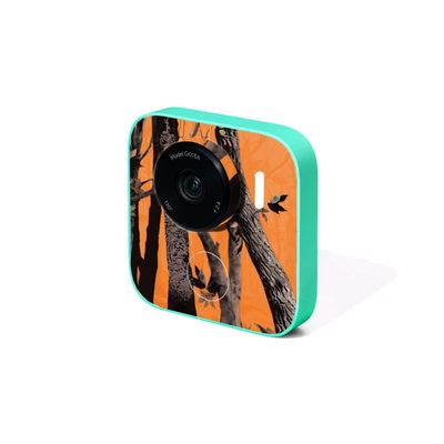 MightySkins Skin Compatible with Google Clips Camera - Orange Camo | Protective, Durable, and Unique Vinyl Decal wrap Cover | Easy to Apply, Remove, and Change Styles | Made in The USA