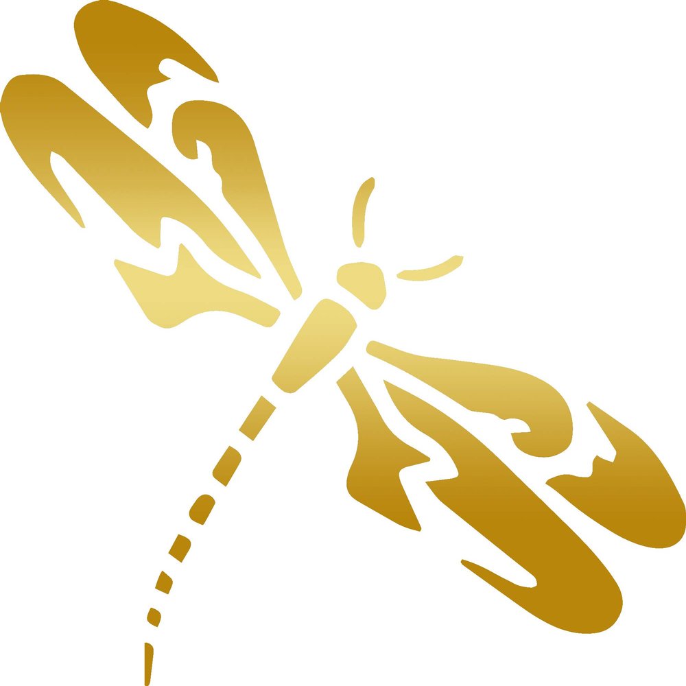 Angdest Dragon Fly (Metallic Gold) (Set of 2) Premium Waterproof Vinyl Decal Stickers for Laptop Phone Accessory Helmet Car Window Bumper Mug Tuber Cup Door Wall Decoration