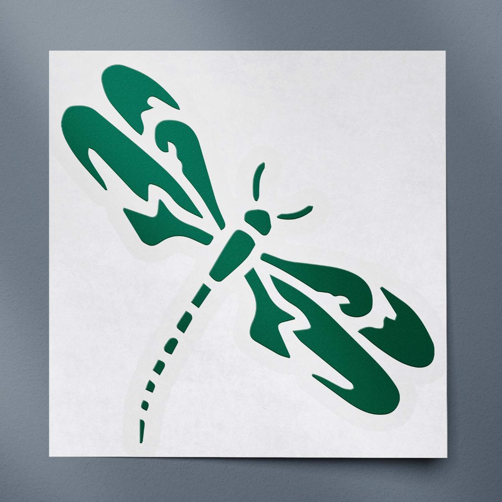 Angdest Dragon Fly (Green) (Set of 2) Premium Waterproof Vinyl Decal Stickers for Laptop Phone Accessory Helmet Car Window Bumper Mug Tuber Cup Door Wall Decoration