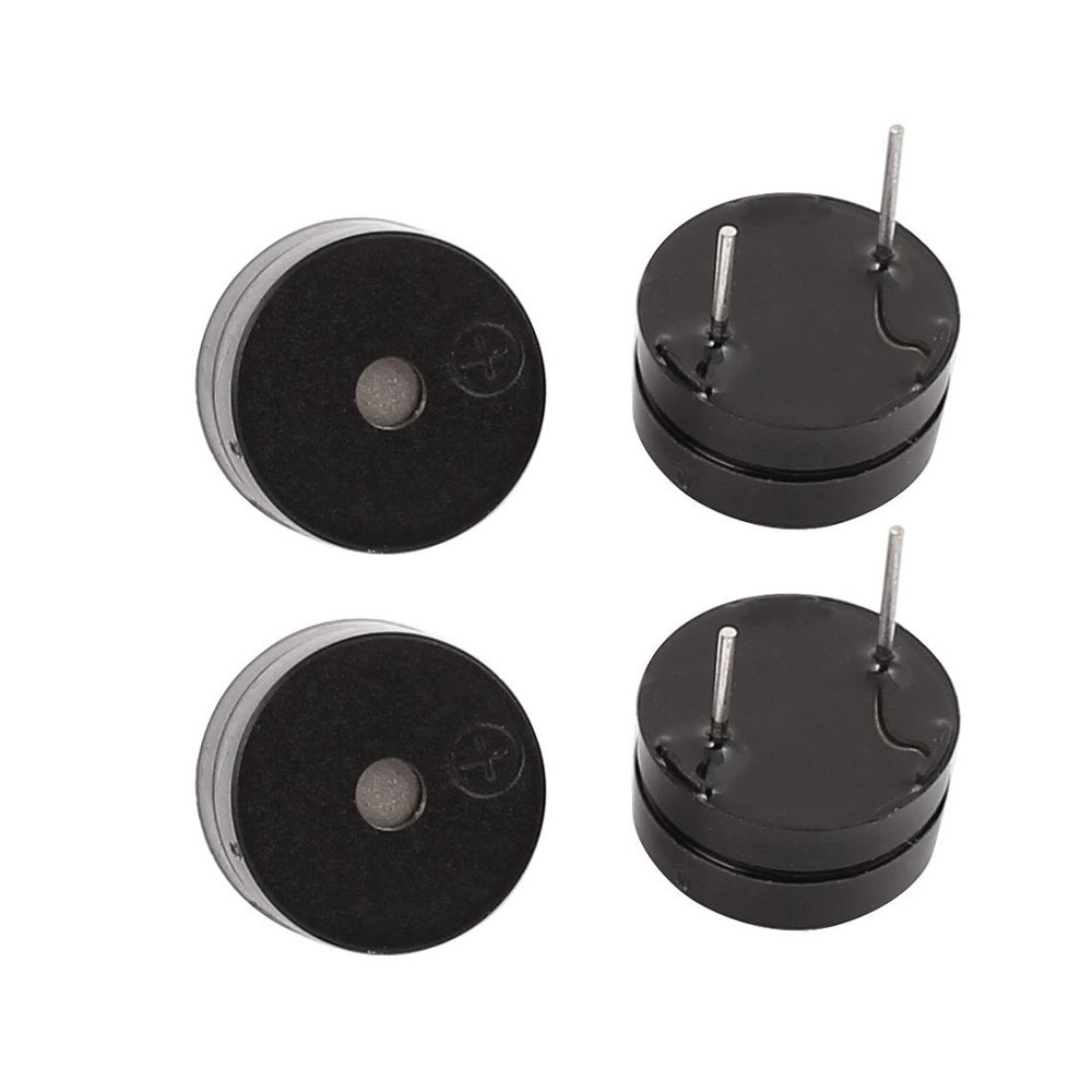 Aexit 4pcs DC Security & Surveillance 5V Active Buzzer Magnetic Continous Beep Tone Alarm 12mm Horns & Sirens x 6.5mm