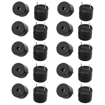 Aexit 20pcs DC Security & Surveillance 12V Active Buzzer Magnetic Continous Beep Tone Alarm 12mm Horns & Sirens x 9.5mm