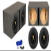 (2) Rockville W15K9D2 15" 10,000w Car Audio Subwoofers+Vented Sub Box Enclosure view 1