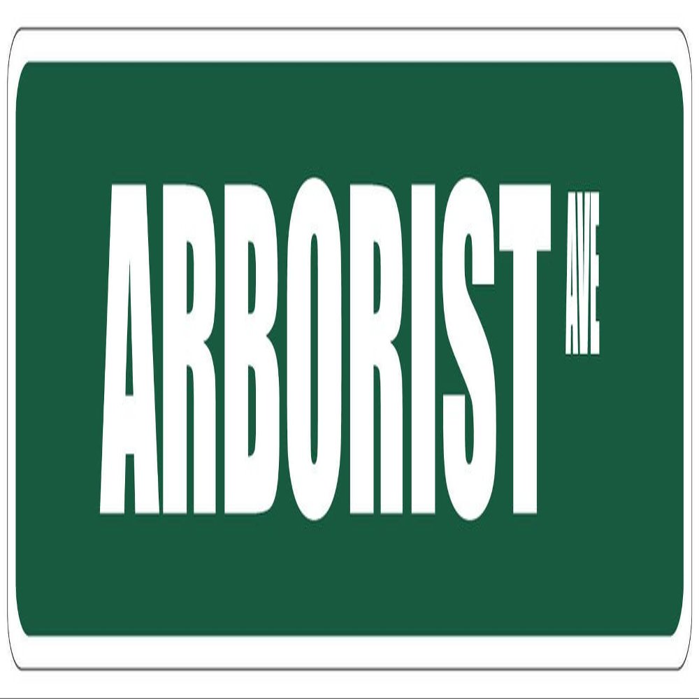 Arborist Green Street Sign Decal Sticker 8x2