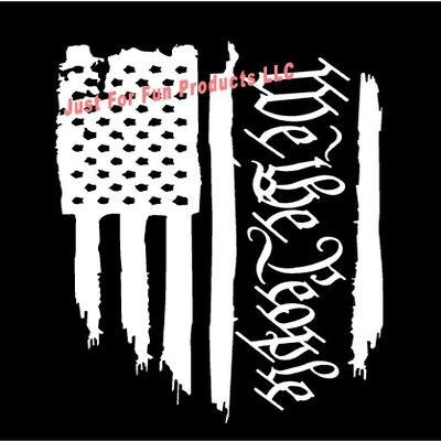 6.5 x 4 We The People Flag America Vinyl Die Cut Decal Bumper Sticker, Windows, Cars, Trucks, laptops, etc
