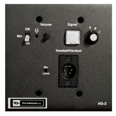 Pro Intercom HS2MTL, Multi Circuit Desktop/ Wall Mount Fixed Headset Station