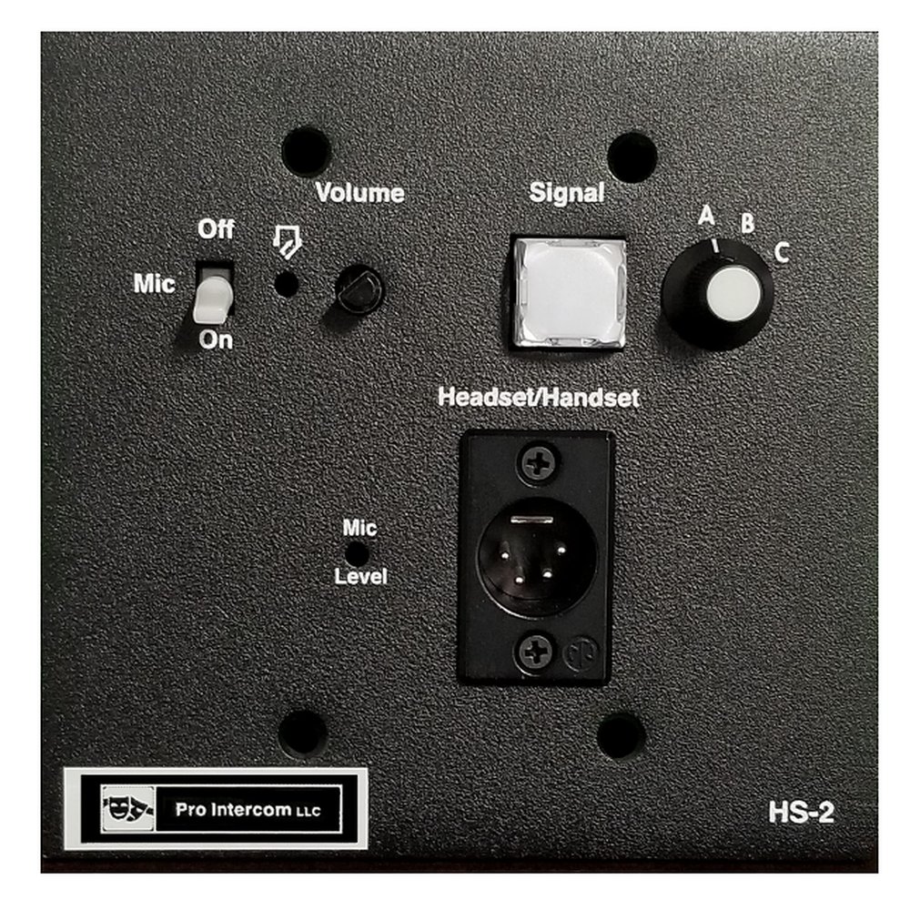 Pro Intercom HS2MTL, Multi Circuit Desktop/ Wall Mount Fixed Headset Station