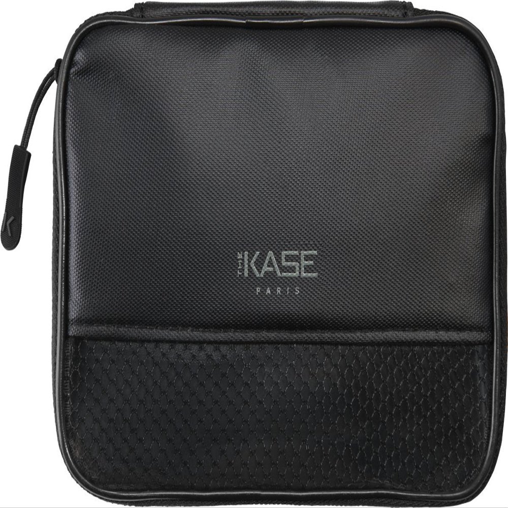 The Kase 38917682 Cable Pouch, Convenient for Organizing Various Cables, Small Size, Nylon Material, Divider Pad, Black