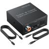 PROZOR 192K Bi-directional Coaxial Optical Converter, Optical SPDIF Toslink to Coaxial, or Coaxial to Optical SPDIF Toslink, Support DTS/Dolby-AC3, Bi-derectional Digital Splitter with Optical Cable view 1