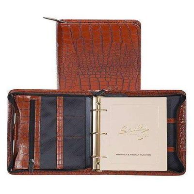 Scully Western Organizer Tablet Case Zip Pockets Dark Brown 8055Z-0