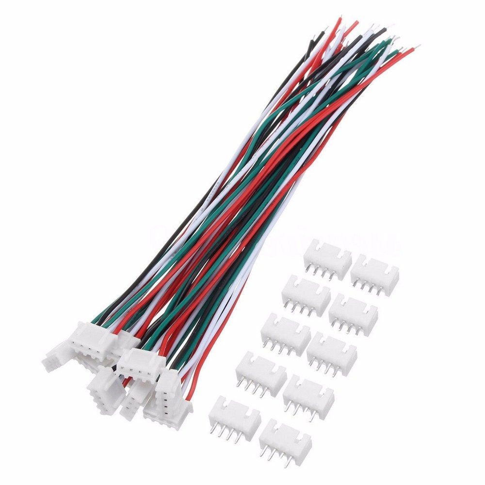 10 Set 4 Pin JST XH Connectors Plug 2.54mm 24AWG With 150mm Length Electric Wires Cable