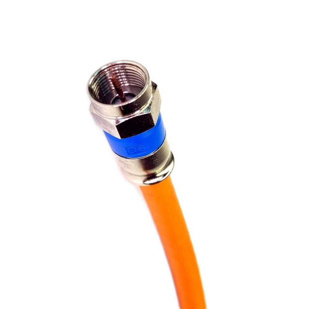 10ft DIRECT BURIAL UNDERGROUND RG6 COAXIAL CABLE 18AWG GEL COATED BRAID AT&T DIRECTV APPROVED CONNECTORS UL ETL DIRECTV DIGITAL HD SATELLITE CUT TO ORDER ASSEMBLED IN USA by PHAT SATELLITE INTL