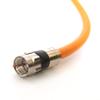 105ft ORANGE 3Ghz DIRECT BURIAL RG6 COAXIAL CABLE 18AWG GEL COAT BRAID NICKEL PLATED BRASS CONNECTORS UNDERGROUND COAX CABLE INTERNET SATELLITE HD OTA ANTENNA ASSEMBLED IN USA by PHAT SATELLITE INTL