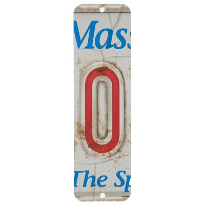 Antique Retro License Plate Indiviidual Alphabet Monogram Wall Letters Use with Wall Mounted Mailboxes, Mancave, Garage Spell Name or Initials Unique Nursery to Teenagers Room (O)