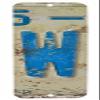 Antique Retro License Plate Indiviidual Alphabet Monogram Wall Letters Use with Wall Mounted Mailboxes, Mancave, Garage Spell Name or Initials Unique Nursery to Teenagers Room (W) view 1