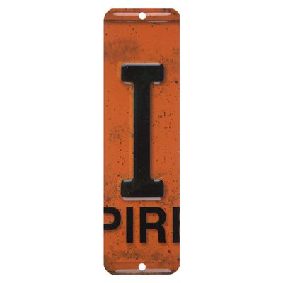 Antique Retro License Plate Indiviidual Alphabet Monogram Wall Letters Use with Wall Mounted Mailboxes, Mancave, Garage Spell Name or Initials Unique Nursery to Teenagers Room (I)
