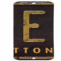 Antique Retro License Plate Indiviidual Alphabet Monogram Wall Letters Use with Wall Mounted Mailboxes, Mancave, Garage Spell Name or Initials Unique Nursery to Teenagers Room (E)